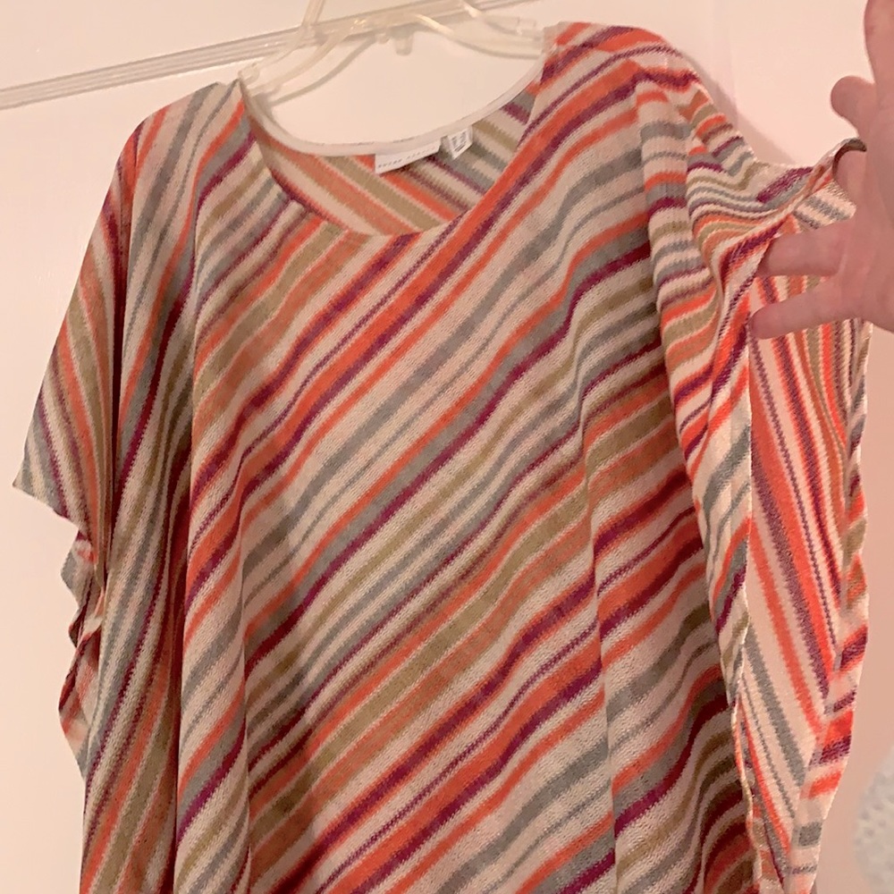 Susan Graver Tunic Knit Bat Sleeve Long Blouse - Picture 11 of 13